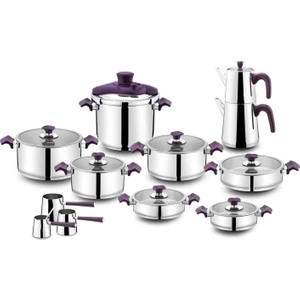 Kıng İdeal Set Cam Kapak Mor 20 Parça