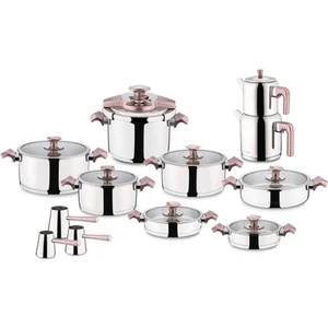 T/t Kıng İdeal Set Cam Kapak Rose Gold 20 Parça