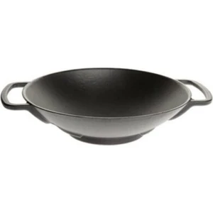 35 cm Wok Kavurma Tavası Mat Emayeli Siyah