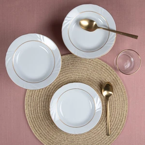 Güral Porselen Soprano 6 Adet 19 cm Çukur Tabak - Gold