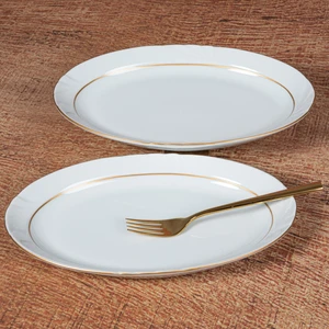 Güral Porselen Soprano 2 Adet Kayık Tabak 30 cm Gold