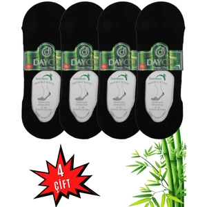 Erkek Bambu Premium Babet Çorap 4'lü Set Siyah