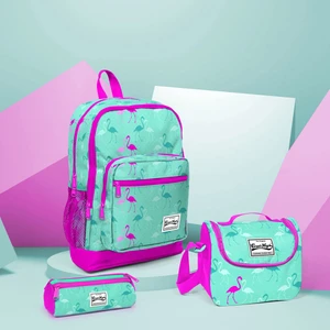 Coral High Kids Çanta Seti Pembe - Su Yeşili 3'lü