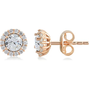 Kenar Taşlı Altın Fantezi Küpe