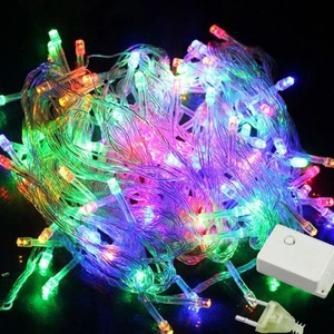 Şeffaf Kablolu 100 Ampüllü LED Işık Multi Color 10 Metre