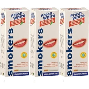Fresh White Diş Pastası 90 Gr. - Smokers 3'lü Paket