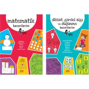 Minik Ada Yayınları +4 Yaş Matematik Becerilerim+Dikkat,algı Görsel ve Düşünme Becerilerim