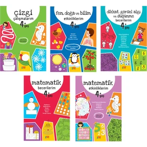 Minik Ada Yayınları +4 Yaş Okul Öncesi Seti ( 5 Kitap)