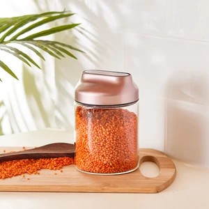 Dimple Rosegold Kavanoz Saklama Kabı - S