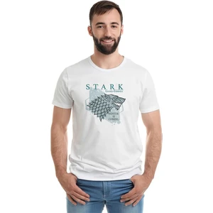 Game Of Thrones Baskılı Beyaz Erkek Örme Tshirt