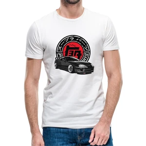 Supra Baskılı Beyaz Erkek Örme Tshirt