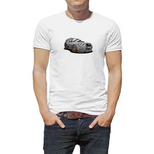 Subaru Forester Baskılı Beyaz Erkek Örme Tshirt