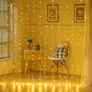 8 Fonksiyonlu 200 LED 10 Saçak Şerit LED 2 x 2 Perde Ip LED Gün Işığı