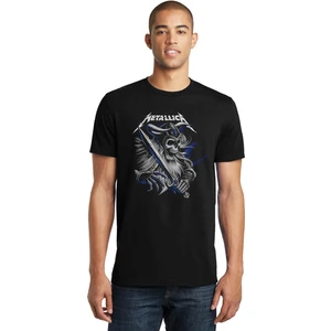 Metallica Hartwall Arena Finland 2018 Rock Baskılı Siyah Erkek Örme Tshirt