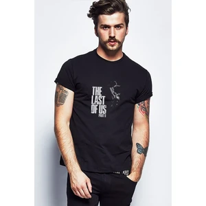 The Last Of Us Part 2 Baskılı Siyah Erkek Örme Tshirt