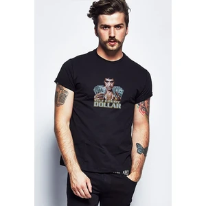 Scarface Baskılı Siyah Erkek Örme Tshirt