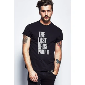 The Last Of Us Part 2 Baskılı Siyah Erkek Örme Tshirt