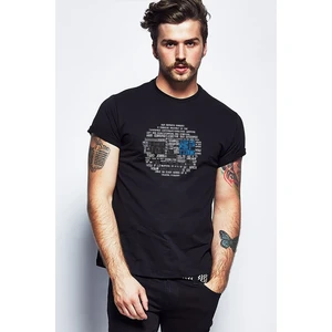 Undertale Tipografi Baskılı Siyah Erkek Örme Tshirt
