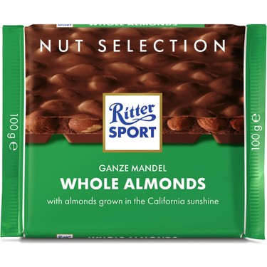 NUT SELECTION WHOLE ALMONDS BÜTÜN BADEMLİ SÜTLÜ ÇİKOLATA 100G