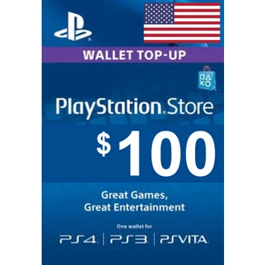 Playstation PSN Card 100 DOLAR(US) United
