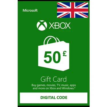 Xbox Live Gift Card 50 GBP / 50 POUND (UK) United