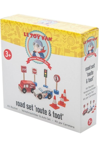 Le Toy Van Trafik Seti - Wooden Road Set Route & Toot