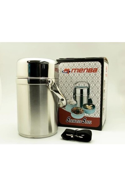 Menba Çelik 3 Lü 8 Parça Yemek Termosu