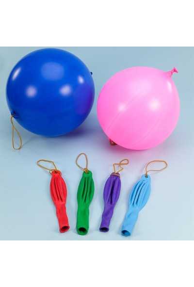 Samur Lastikli Basket Balon Punch Balon Karışık Renk 100 Adet