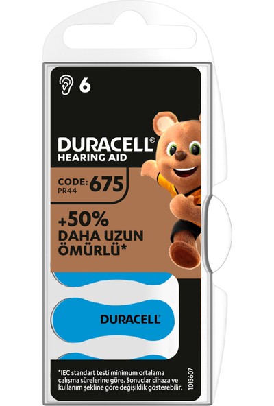 Duracell 675 Numara Kulaklık Pili 6Lı Paket