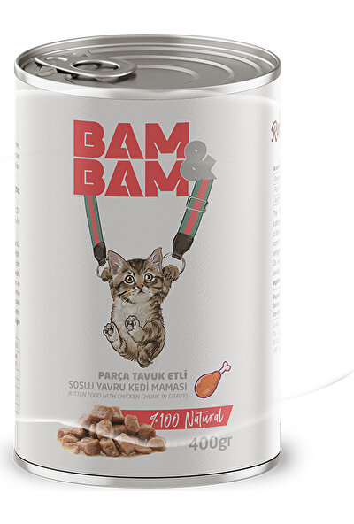 Bam&Bam Tavuklu Yavru Kedi Konservesi 400 gr