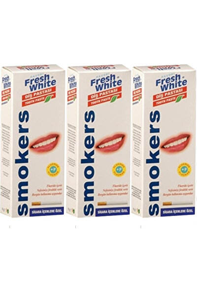 Fresh White Diş Pastası 90 Gr. - Smokers 3'lü Paket
