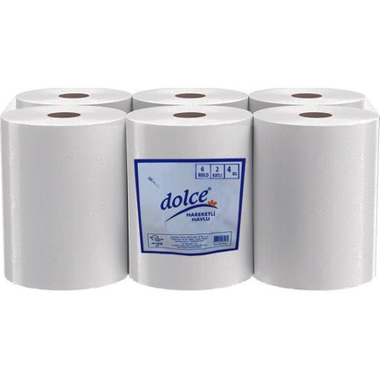 Hareketli Havlu 6 Rulo 2 Katlı 4 kg (1 Koli)