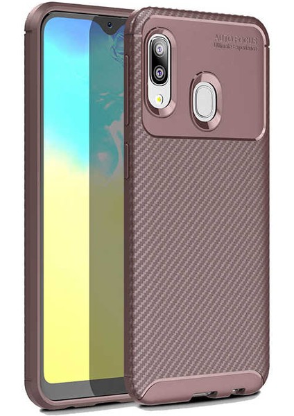 Samsung Galaxy A20E Kılıf Karbon Silikon Case