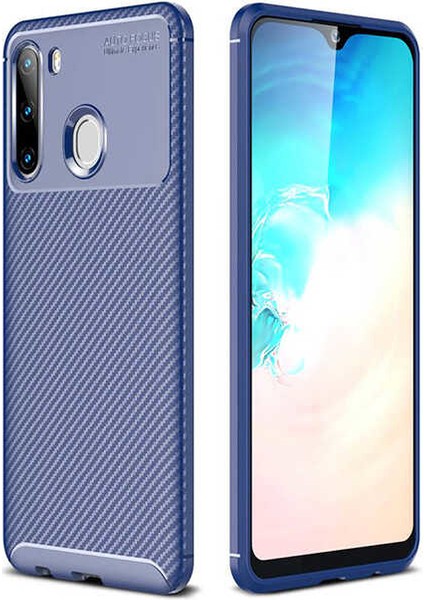 Samsung Galaxy A21 Kılıf Karbon Silikon Case