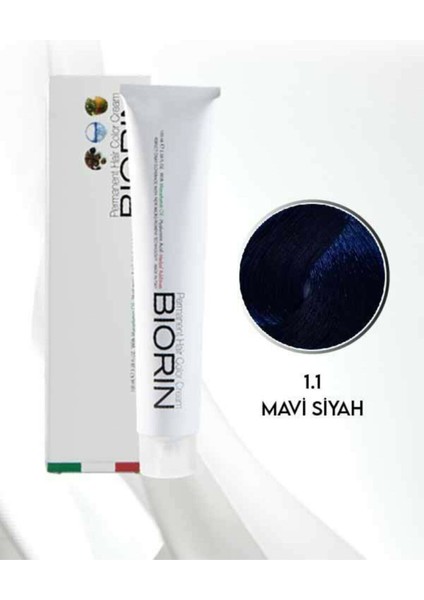 Permanent Hair Color Cream 100 ml No: 1.1 Mavi Siyah