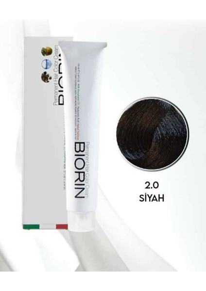 Permanent Hair Color Cream 100 ml No: 2.0 Siyah