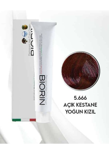 Permanent Hair Color Cream 100 ml No: 5.666 Açık Kestane Yoğun Kızıl