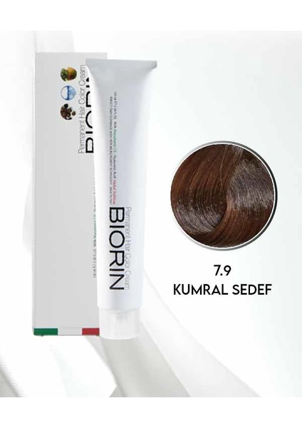 Permanent Hair Color Cream 100 ml No: 7.9 Kumral Sedef