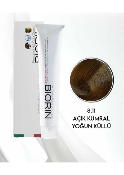 Permanent Hair Color Cream 100 ml No: 8.11 Açık Kumral Yoğun Küllü