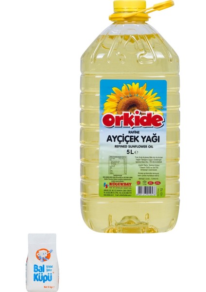 Ayçiçek Yağı 5 lt + Balküpü Toz Şeker 5 kg