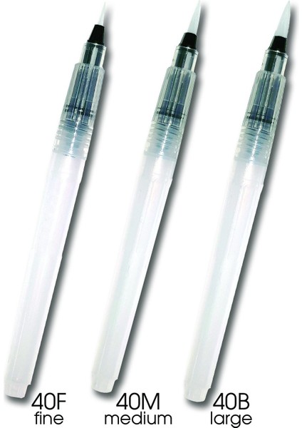 Water Brushes Su Hazneli Sulu Boya Fırçası 3'lü Set
