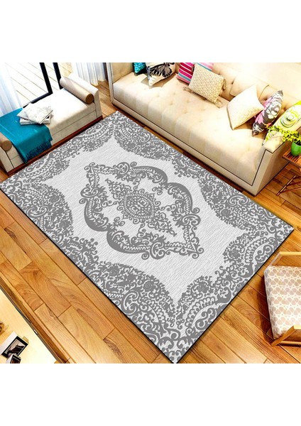 Antibakteriyel Yıkanabilir Kaymaz Dot Taban Dijital Baskı Salon Halısı MRC117