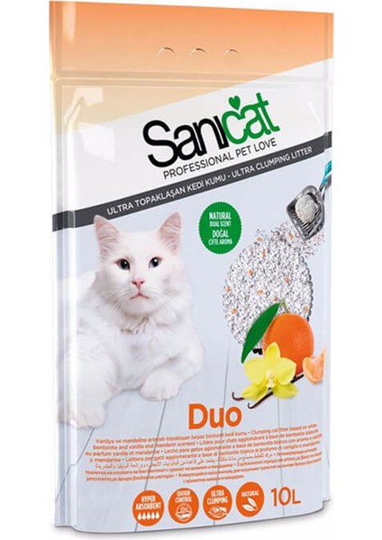 Duo Mandalina ve Vanilya Kokulu Kedi Kumu 10 Lt fiyatları