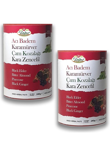 Acı Badem Karamürver Çam Kozalağı Bal Bitki Kar 2 x 240 gr