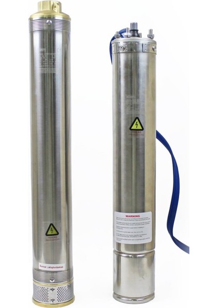 Wnp 4/19 Derin Kuyu Dalgıç Pompa Motorlu 380 Volt Trifaze 2 Hp 132 Mss 6 M³/h