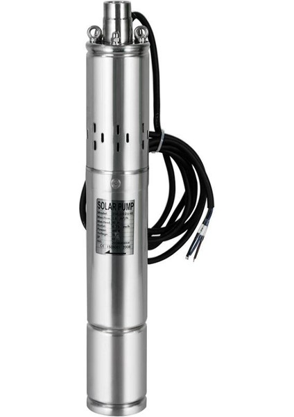 24 Volt Dc Solar Güneş Enerjili Dalgıç Pompa 70MM Dış Çap 140 Watt Panolu 50 Mss 1.3 M³/h