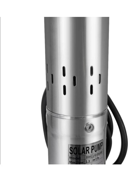 24 Volt Dc Solar Güneş Enerjili Dalgıç Pompa 70MM Dış Çap 140 Watt Panolu 50 Mss 1.3 M³/h