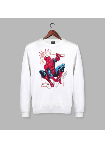 Spiderman Örümcek Adam Çift Taraf Baskılı Kapşonlu Hoodie