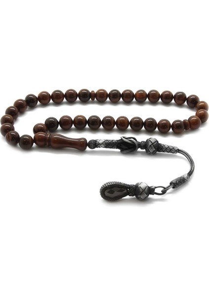 1000 Ayar Gümüş Kazaz Püsküllü Küre Kesim Exclusive Renk Kuka Tesbih