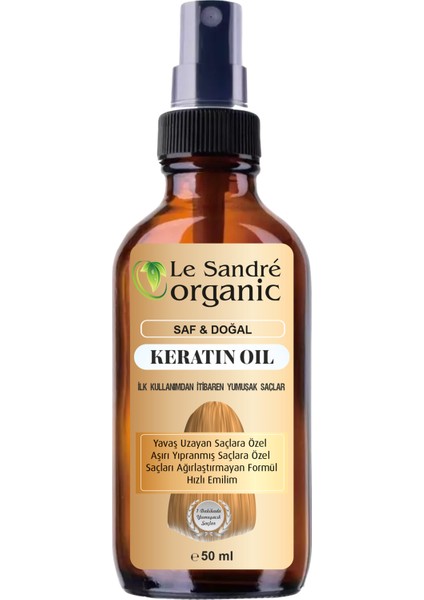 Aşırı Yıpranmış Saçlar Için Keratin Bakım Yağı 50 ml